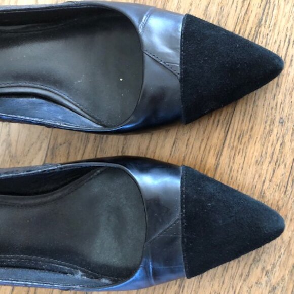 COACH LEATHER AND SUEDE POINTY PUMPS - Picture 2 of 6